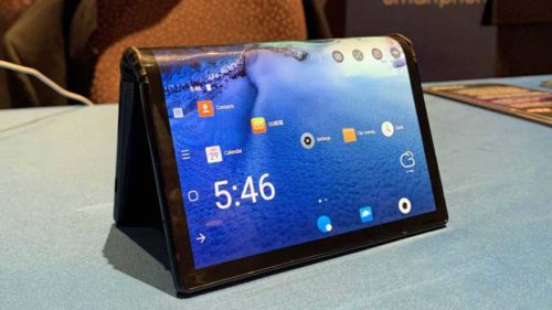 Foldable phone on show at CES 2020