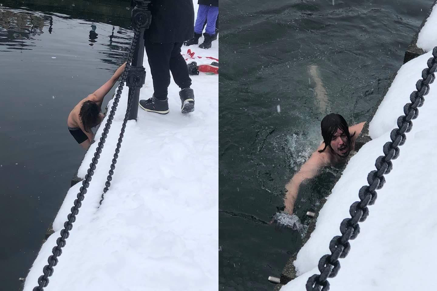 Man jumps into harbour to save his iPhone