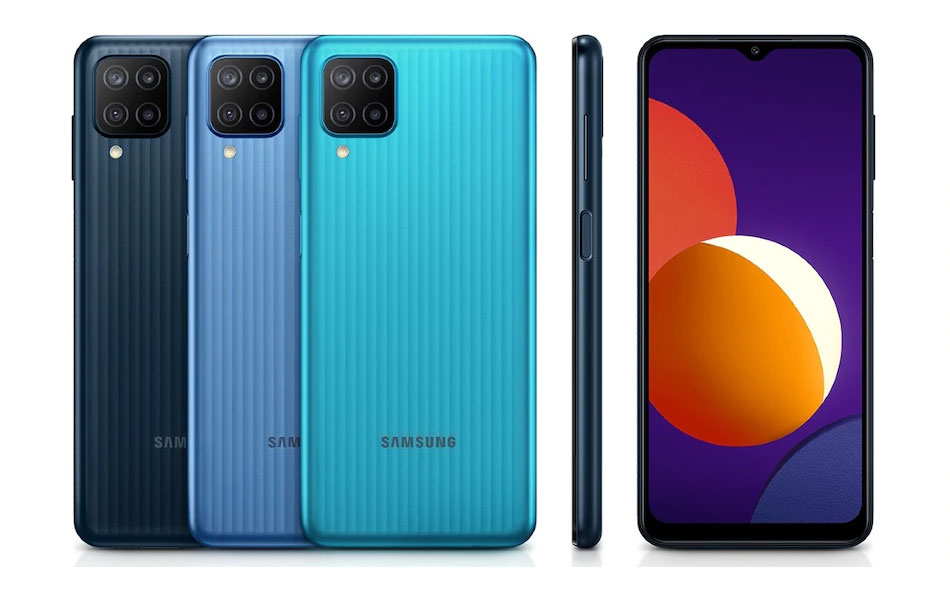Samsung Galaxy M12 in different colours